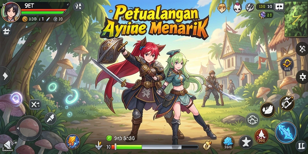 Tampilan menarik dari gameplay Anime yang menakjubkan.