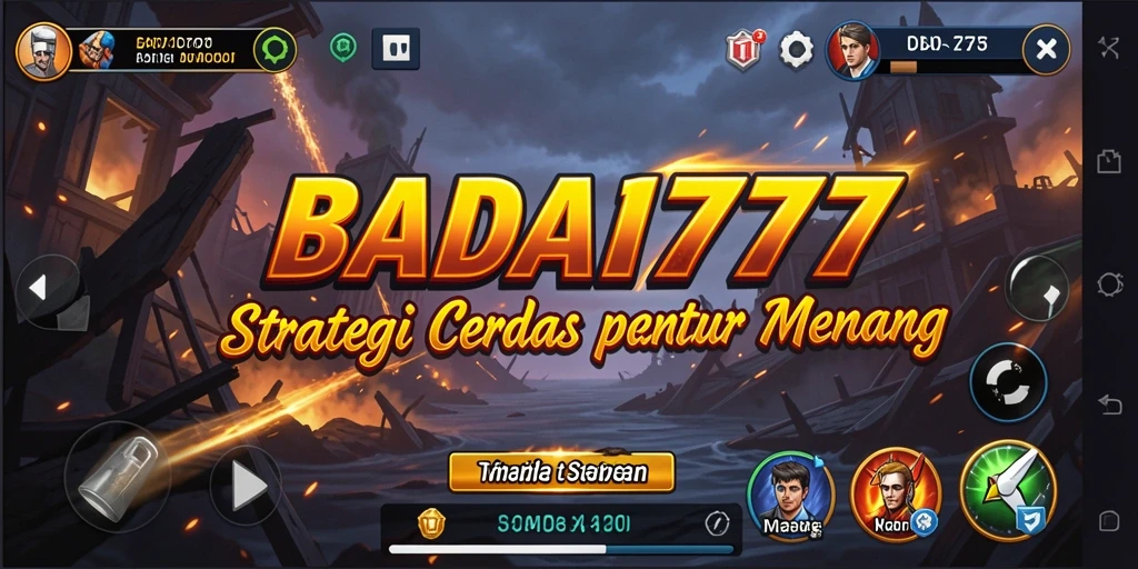 Screenshot dari gameplay BADAI777 menunjukkan momen berstrategi yang intens.