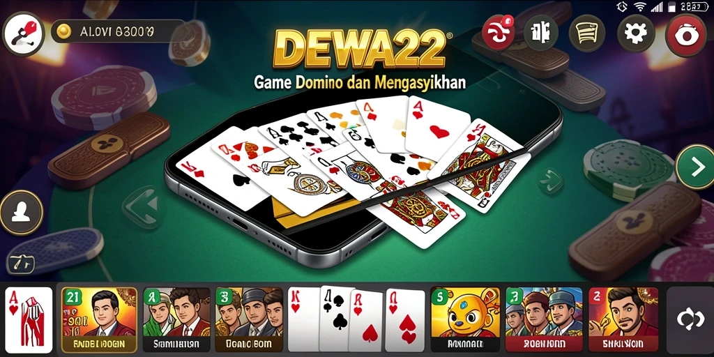 Tampilan gameplay menarik DEWA22 dalam permainan Domino.
