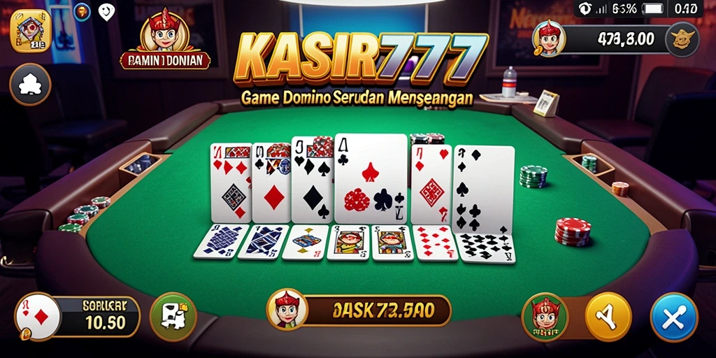 Tampilan gameplay KASIR777 yang seru dalam permainan Domino.