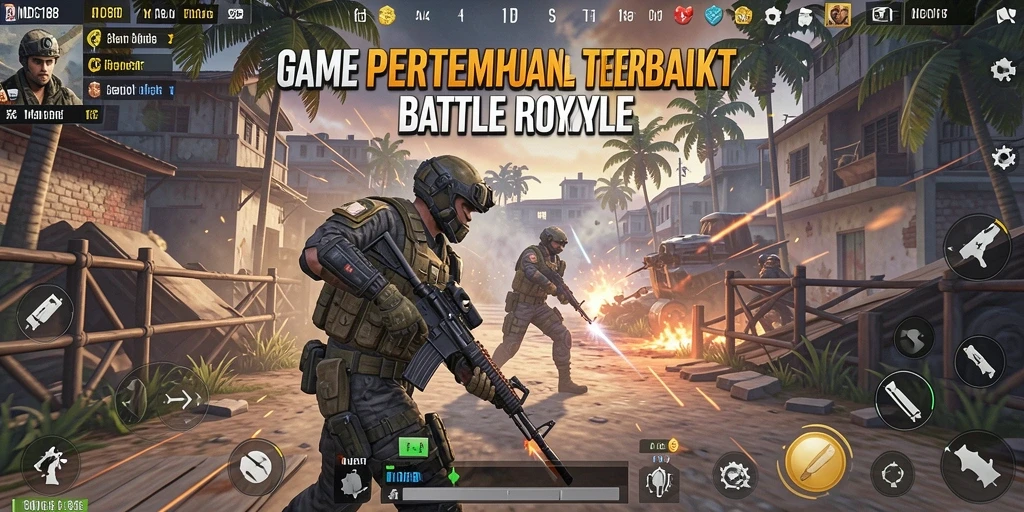 Tangkapan layar dari gameplay seru di MDG188 dalam pertempuran Battle Royale.