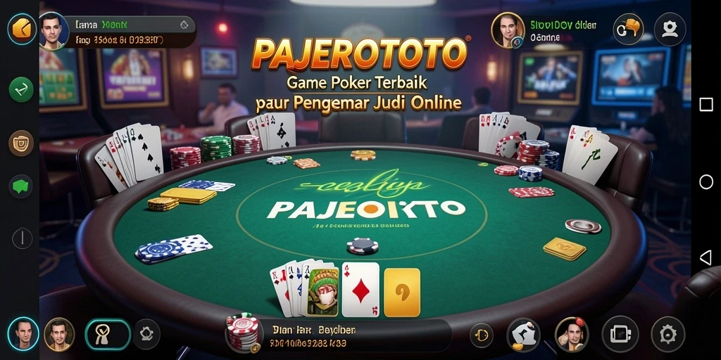 Screenshot utama PAJEROTOTO menampilkan gameplay Poker yang seru.