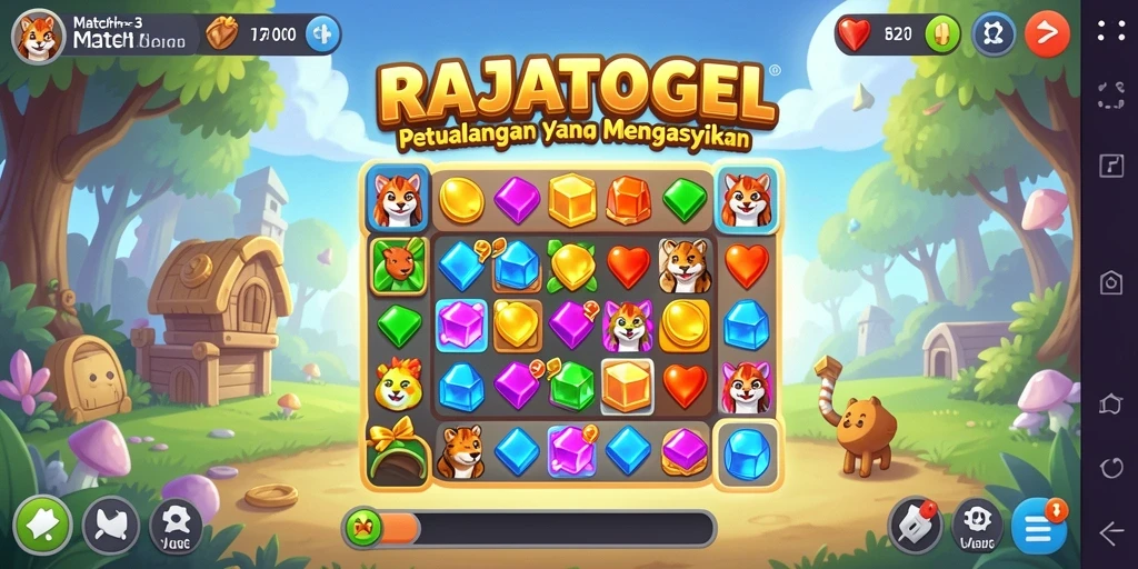 Tampilan gameplay seru dan menantang dari RAJATOGEL