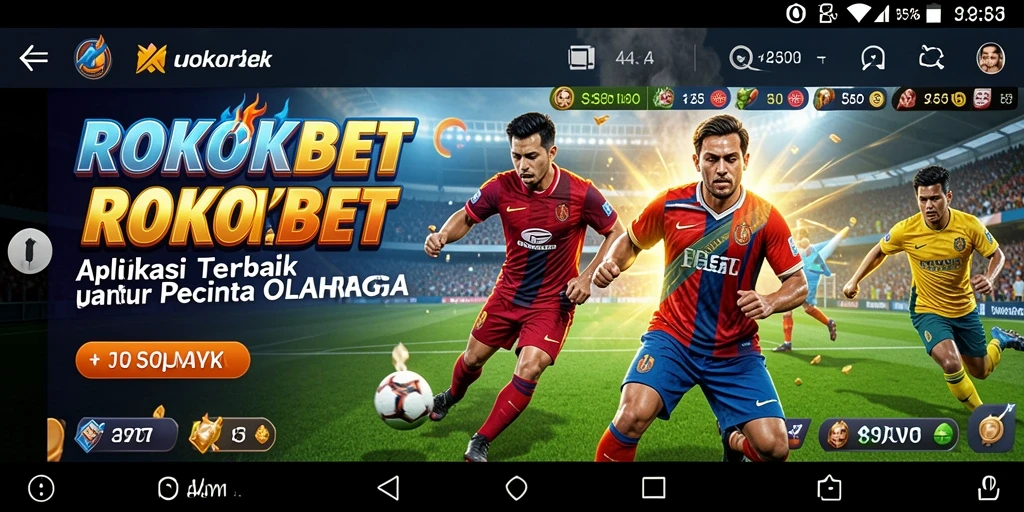 Screenshot ROKOKBET menampilkan interaksi seru dalam permainan olahraga.