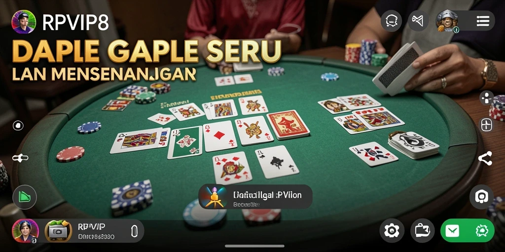 Tampilan gameplay seru permainan Gaple di RPVIP8.