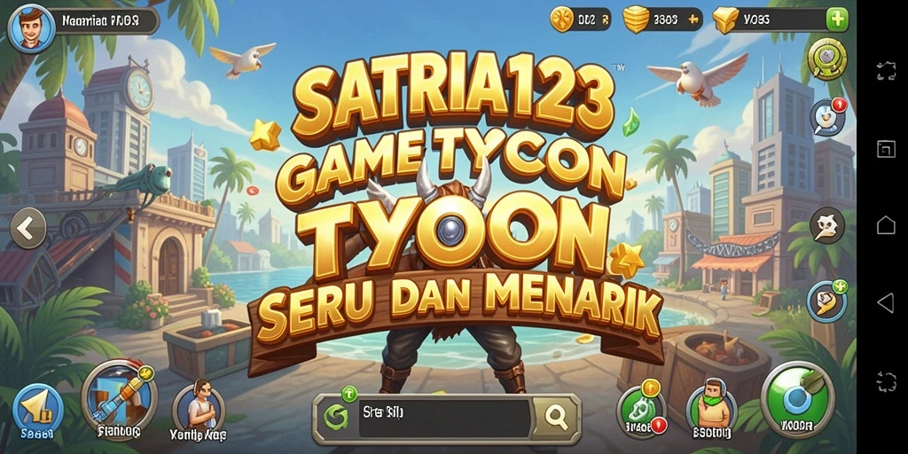 Tampilan gameplay menarik dari SATRIA123 saat membangun bisnis Tycoon.
