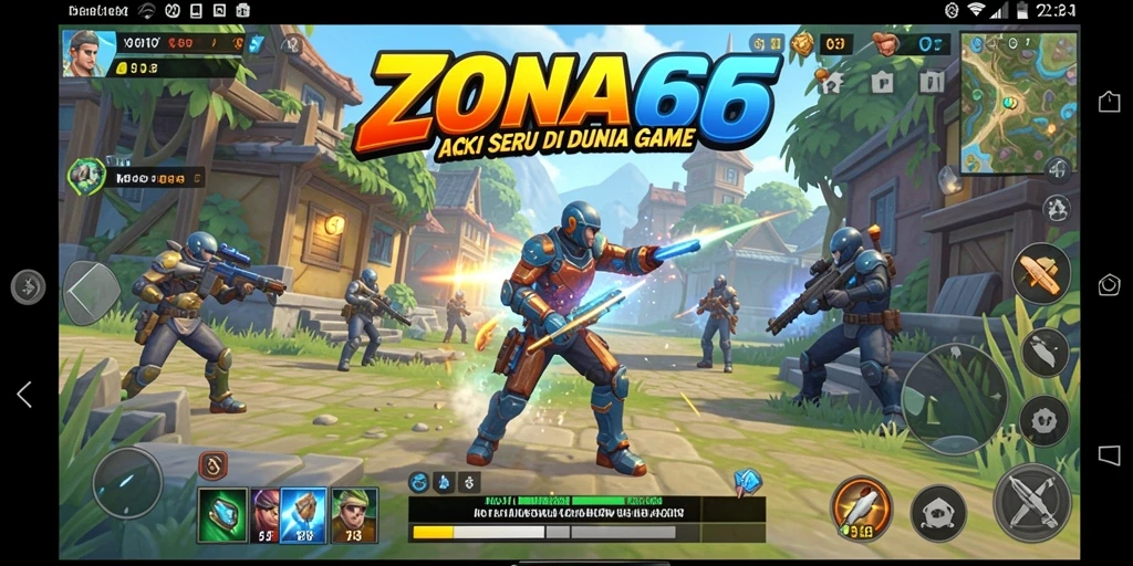 Gameplay ZONA66 yang mendebarkan dan penuh aksi seru.