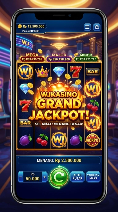 Cuplikan layar aplikasi wjkasino dengan fitur-fitur terbaru.